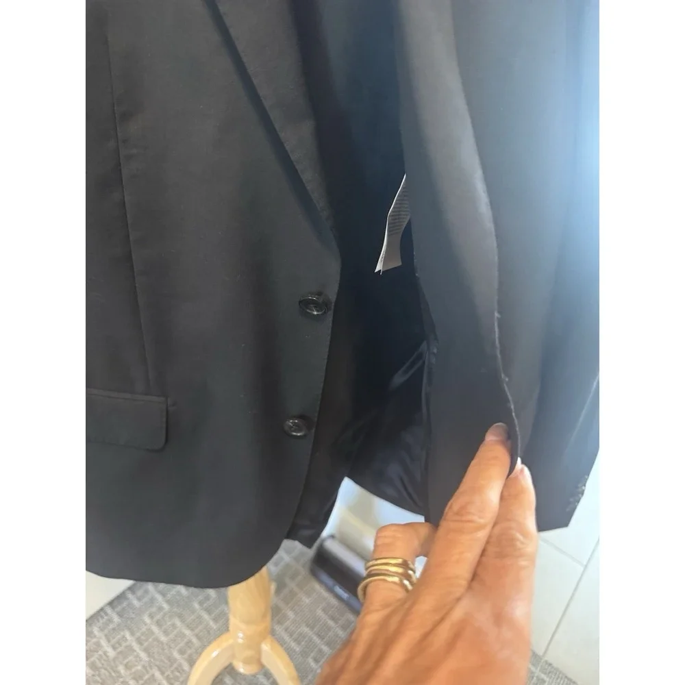 Baldessarini Blazer Jacket Men‎ US42 EU52 Gray Wool Suit Dark Coat Elegant